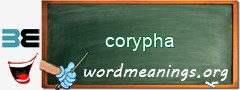 WordMeaning blackboard for corypha